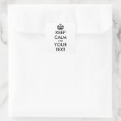Keep Calm Sticker - gepersonaliseerde tekst (Tas)