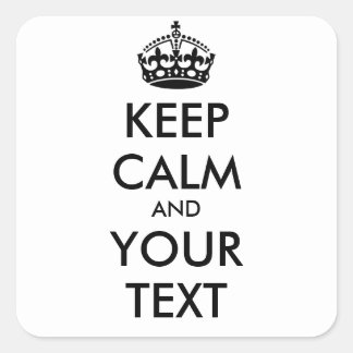 Keep Calm Sticker - gepersonaliseerde tekst