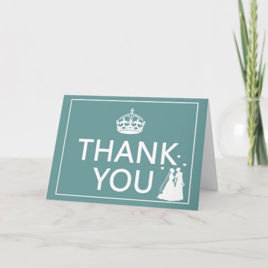 Keep Calm Style Thank You Card Bedankkaart (Voorkant)