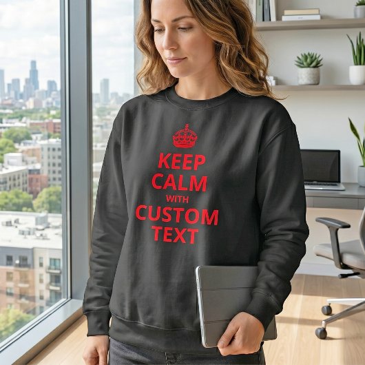 Keep Calm T-shirt met eigen tekst sjabloon
