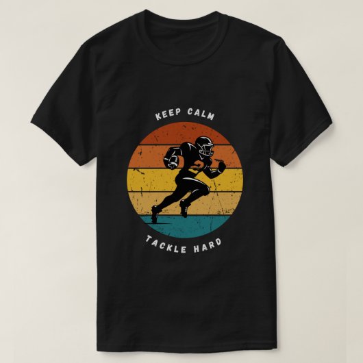 Keep Calm Tackle Hard Voetbal T-shirt (Design voorkant)