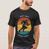 Keep Calm Tackle Hard Voetbal T-shirt (Voorkant)