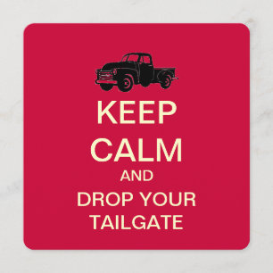 KEEP CALM Tailgate Graduation Party Uitnodiging