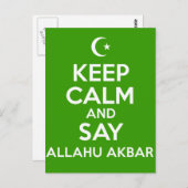 Keep Calm Tekbir Briefkaart (Voorkant / Achterkant)