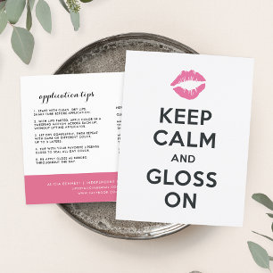 Keep Calm    Tips en trucs voor lip-productdistrib Briefkaart