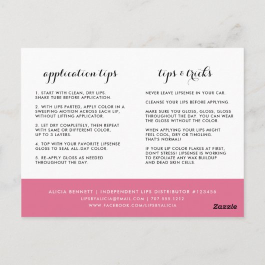 Keep Calm | Tips en trucs voor lip-productdistrib Briefkaart (Achterkant)