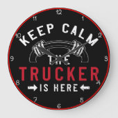 Keep Calm Trucker is hier Grote Klok (Voorkant)