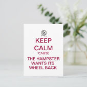 KEEP CALM Uit het Briefkaart van het hamsterwiel (Staand voorkant)