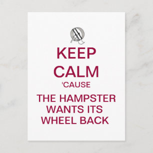 KEEP CALM Uit het Briefkaart van het hamsterwiel