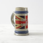  KEEP CALM UK Flag GIFTS Bierpul (Voorkant links)