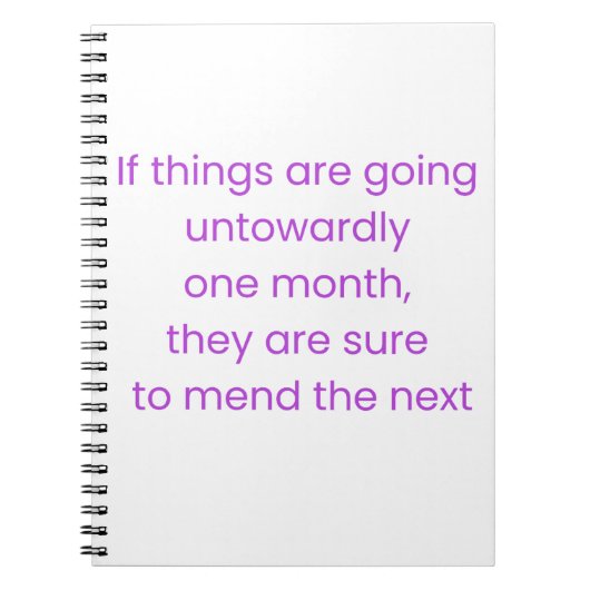 Keep calm, wait till next month notitieboek (Voorkant)