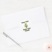 Keep Calm Wash Your Hands Ronde Sticker (Envelop)
