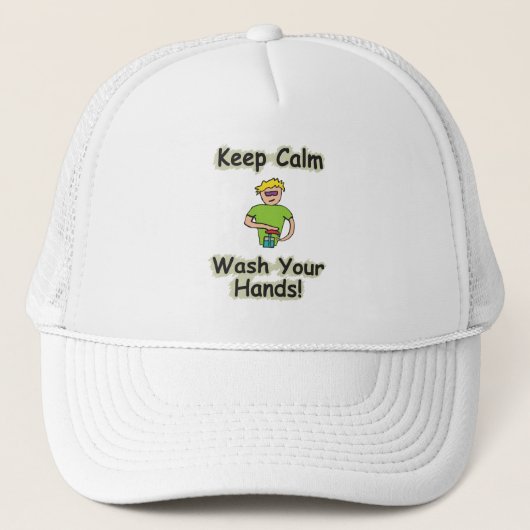 Keep Calm Wash Your Hands Trucker Pet (Voorkant)