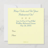 KEEP CALM Wedding Rehearsal Dinner Invite (Aqua) Kaart (Achterkant)
