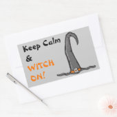 Keep Calm Witch Pet Halloween Rechthoekige Sticker (Envelop)