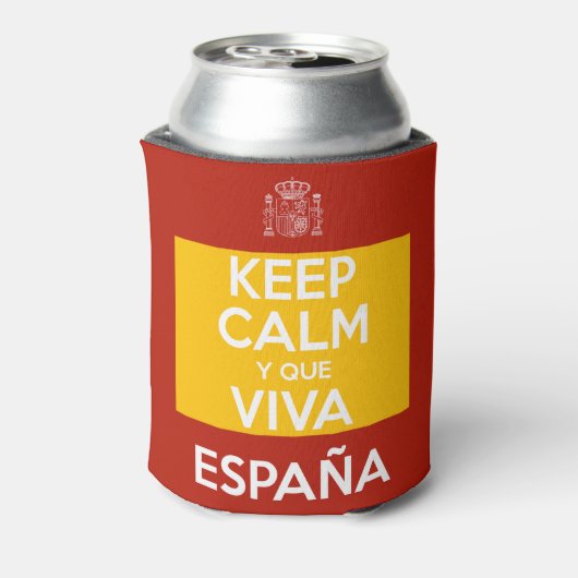 Keep Calm y que viva España Blikjeskoeler (Blikje Achterkant)