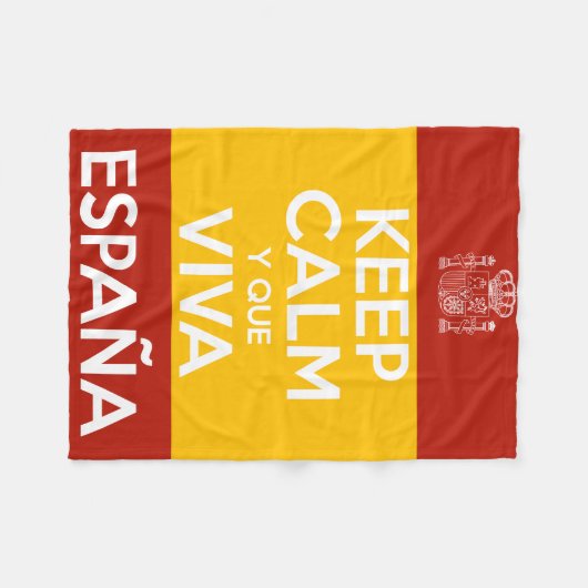 Keep Calm y que viva España Fleece Deken (Voorkant (Horizontaal))
