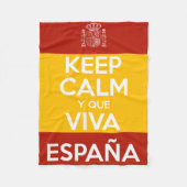 Keep Calm y que viva España Fleece Deken (Voorkant)