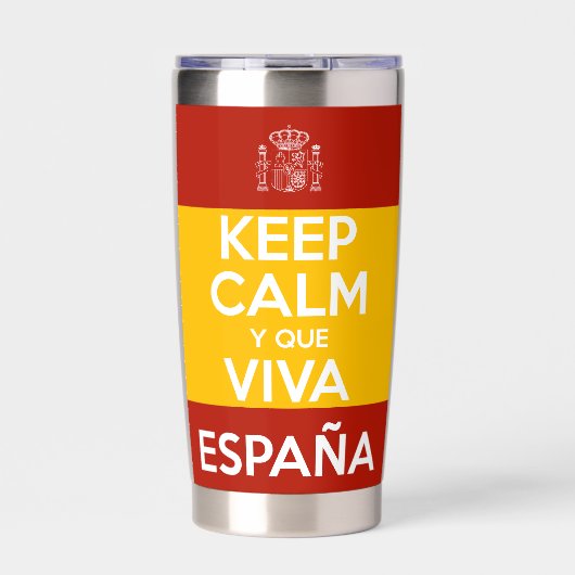Keep Calm y que viva España Geïsoleerde Drinkbeker (Voorkant)