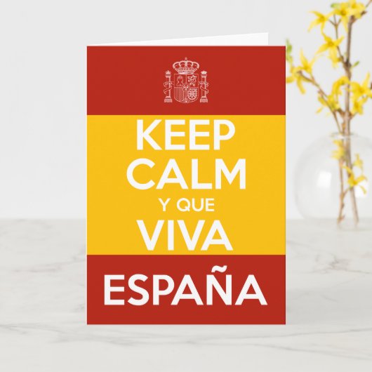 Keep Calm y que viva España Kaart (Gele Bloem)