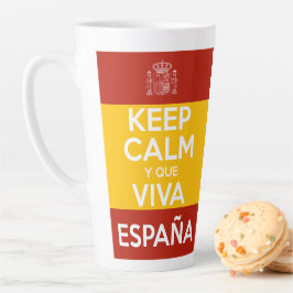 Keep Calm y que viva España Latte Mok