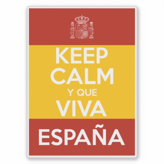 Keep Calm y que viva España Sticker (Voorkant)