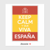 Keep Calm y que viva España Sticker (Vel)