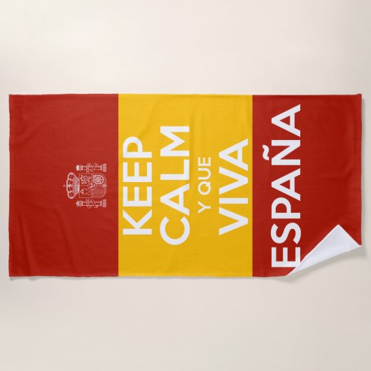 Keep Calm y que viva España Strandlaken (Voorkant)