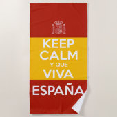 Keep Calm y que viva España Strandlaken (Voorkant)