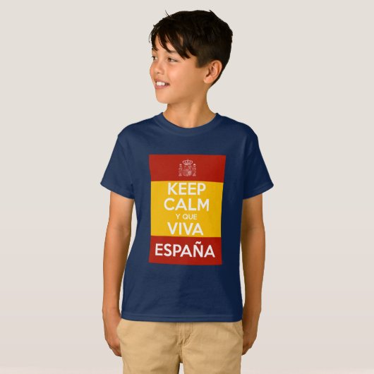 Keep Calm y que viva España T-shirt (Voorkant volledig)