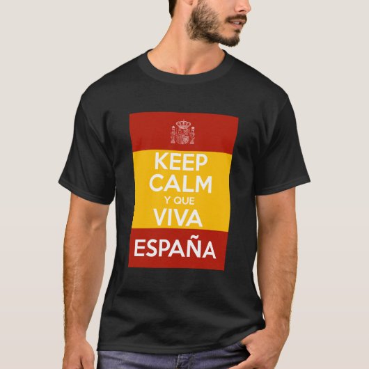 Keep Calm y que viva España T-shirt (Voorkant)