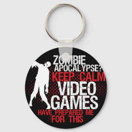 Keep Calm Zombie Apocalypse Funny Gamers Sleutelha Sleutelhanger