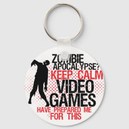 Keep Calm Zombie Apocalypse Funny Gamers Sleutelha Sleutelhanger