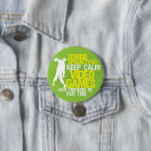 Keep Calm Zombie Apocalypse Funny Gaming Button (In situ)