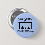 Keep Christ in Christmas Button / Pin (Voorkant /achterkant)