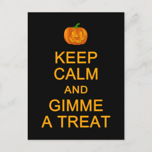 Keep Clam & Gimme A Treat postcard, customize Briefkaart