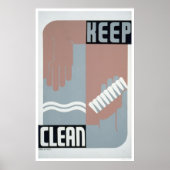 Keep Clean 1938 WPA Poster (Voorkant)