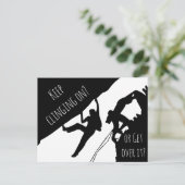 Keep Clinging On Or Get Over It? Rock Climbing Briefkaart (Staand voorkant)