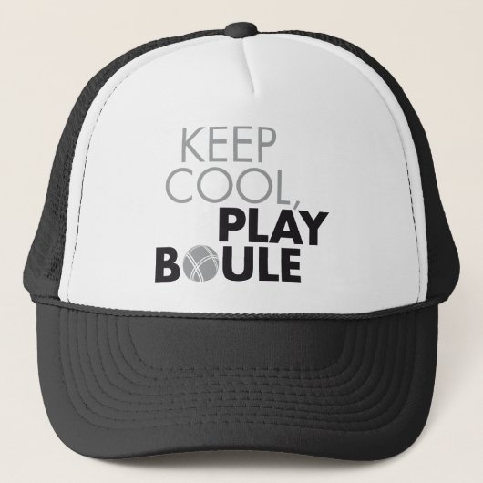Keep cool, play boule trucker pet (Voorkant)