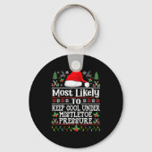 Keep Cool Under Mistletoe Pressure - Christmas Chi Sleutelhanger (Voorkant)