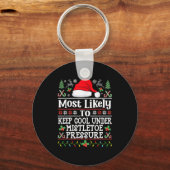 Keep Cool Under Mistletoe Pressure - Christmas Chi Sleutelhanger (Voorkant)