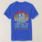 Keep Dad Jokes DadABase Floppy Disk Retro Fathers T-shirt (Design voorkant)