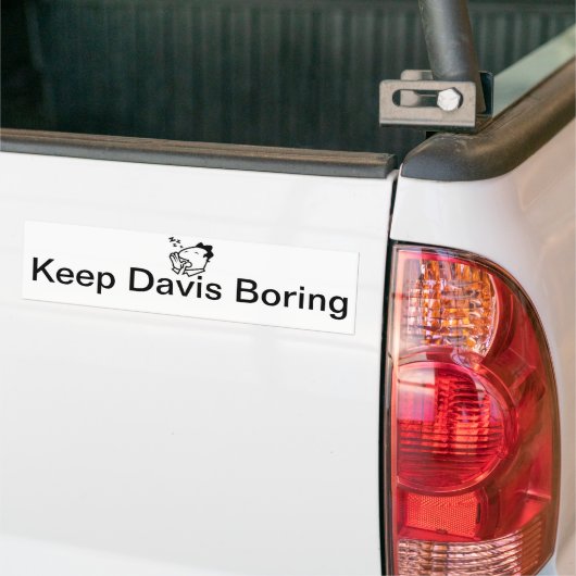 Keep Davis Boring Bumpersticker (Op Truck)