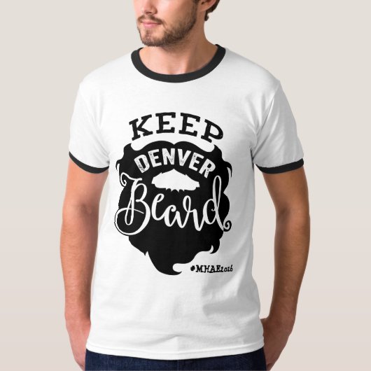 "Keep Denver Beard" - Mannen T-shirt (Voorkant)