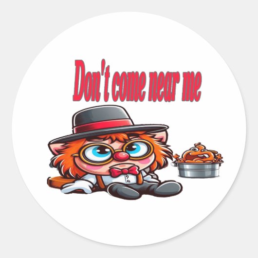 Keep Distance Ronde Sticker (Voorkant)