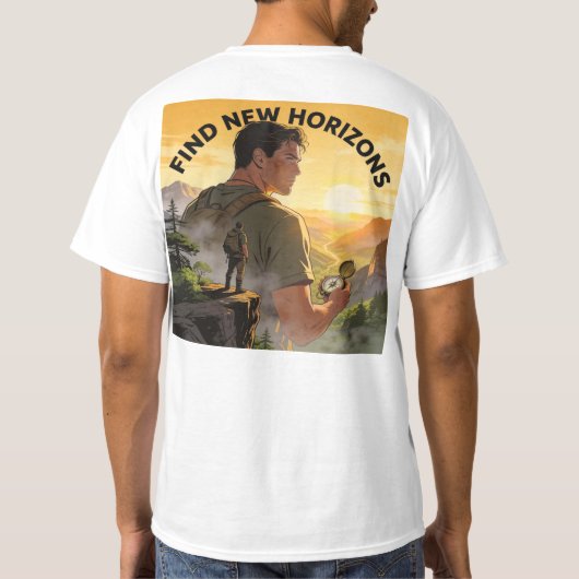 Keep Exploring Compass Adventure T-shirt – Nieuwe (Achterkant)