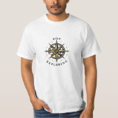 Keep Exploring Compass Adventure T-shirt – Nieuwe (Voorkant)