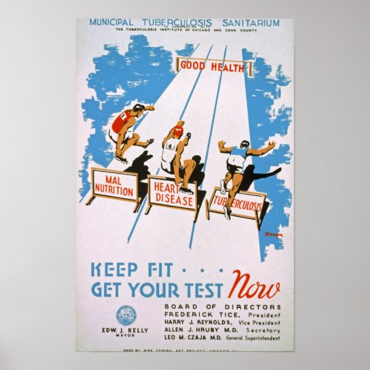Keep Fit Vintage Poster (Voorkant)