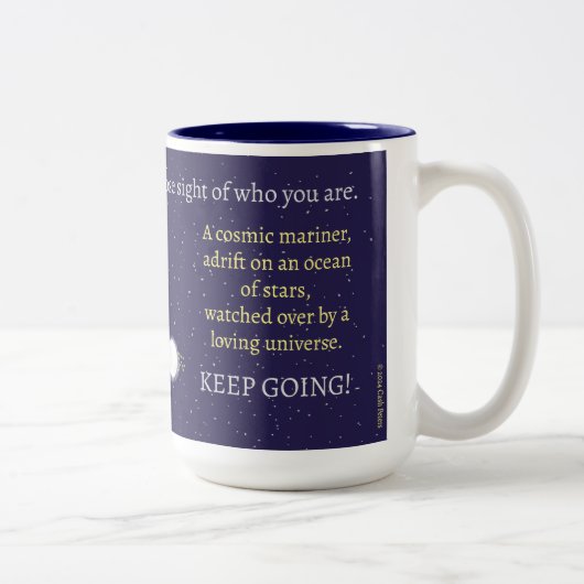 'Keep Going' 15oz Koffie mok (Rechts)