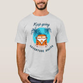 Keep Going Adventure Awaits T-Shirt – Retro Vanill (Voorkant)